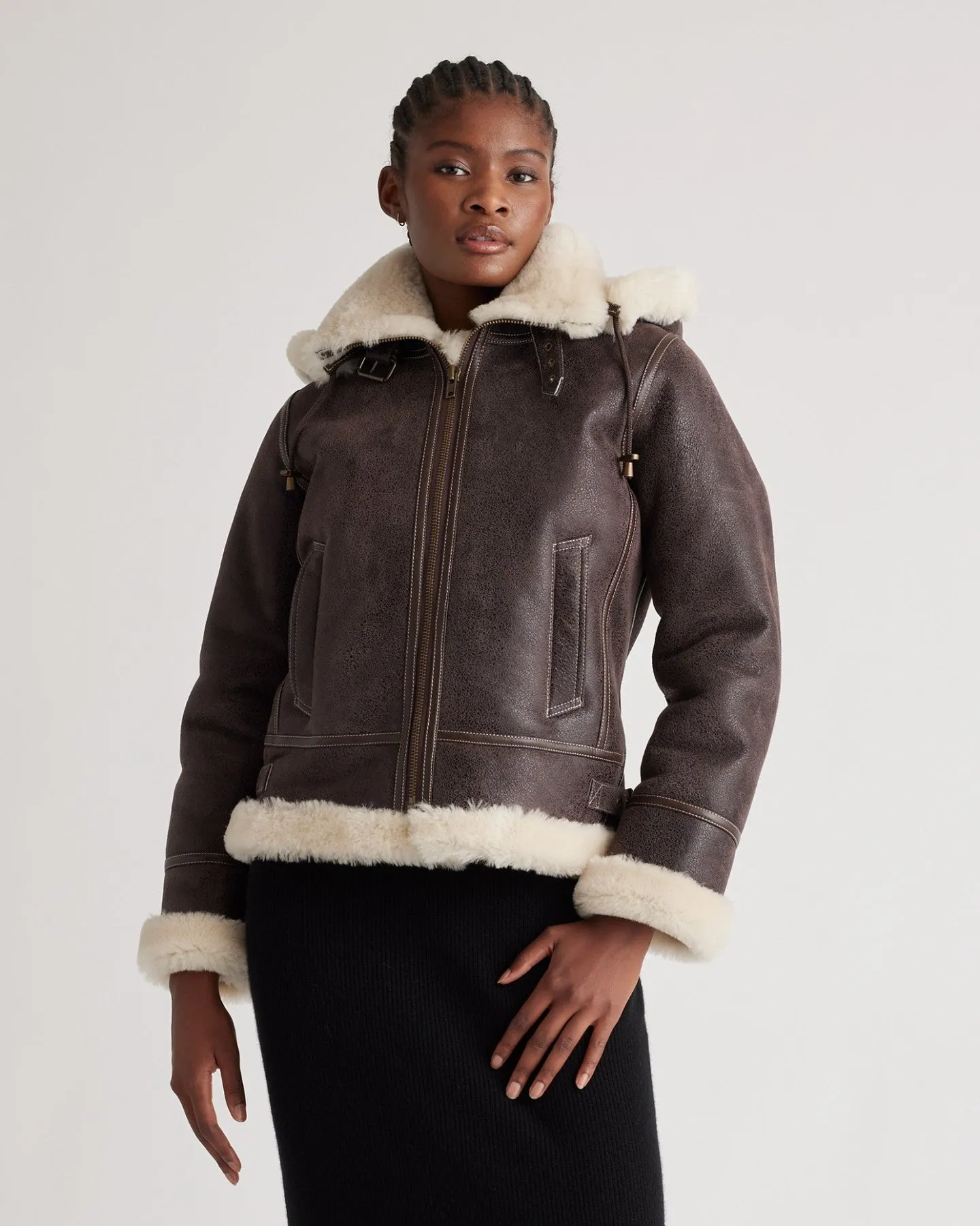 100% Shearling Bomber Jacket