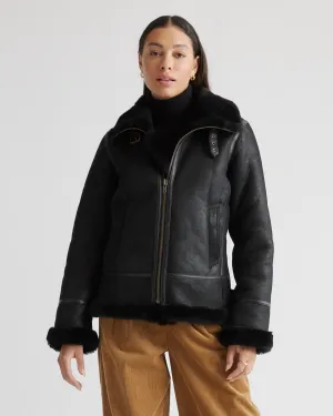 100% Shearling Bomber Jacket