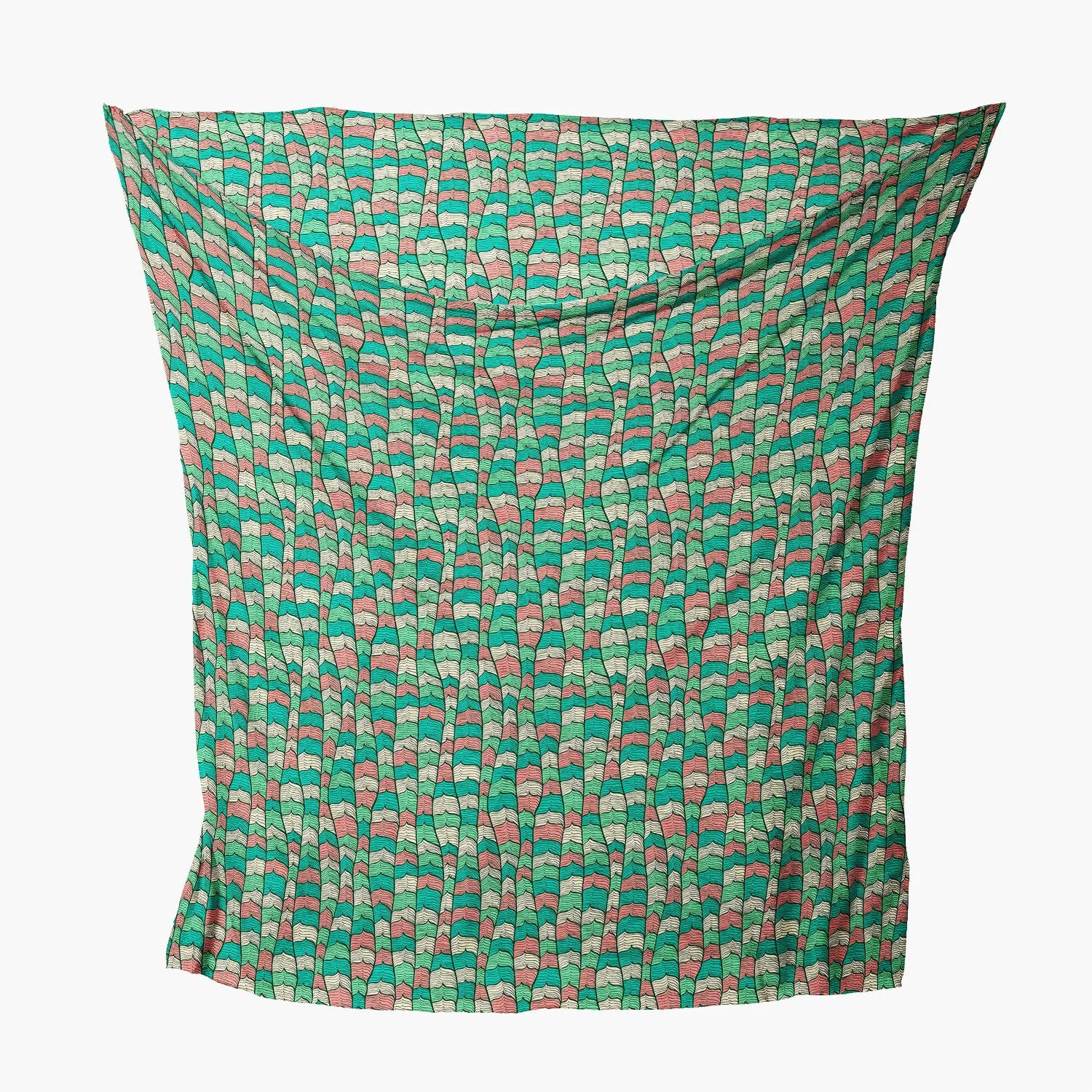 Abstract Waves Printed Wraparound Infinity Loop Scarf | Girls & Women | Soft Poly Fabric