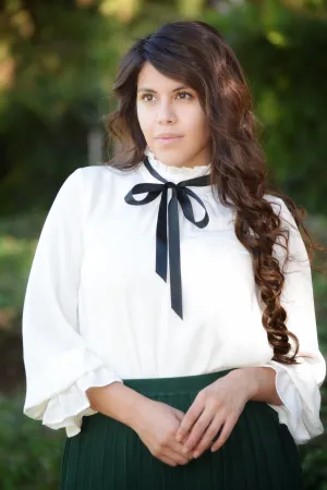 Alexandria White Bow Top