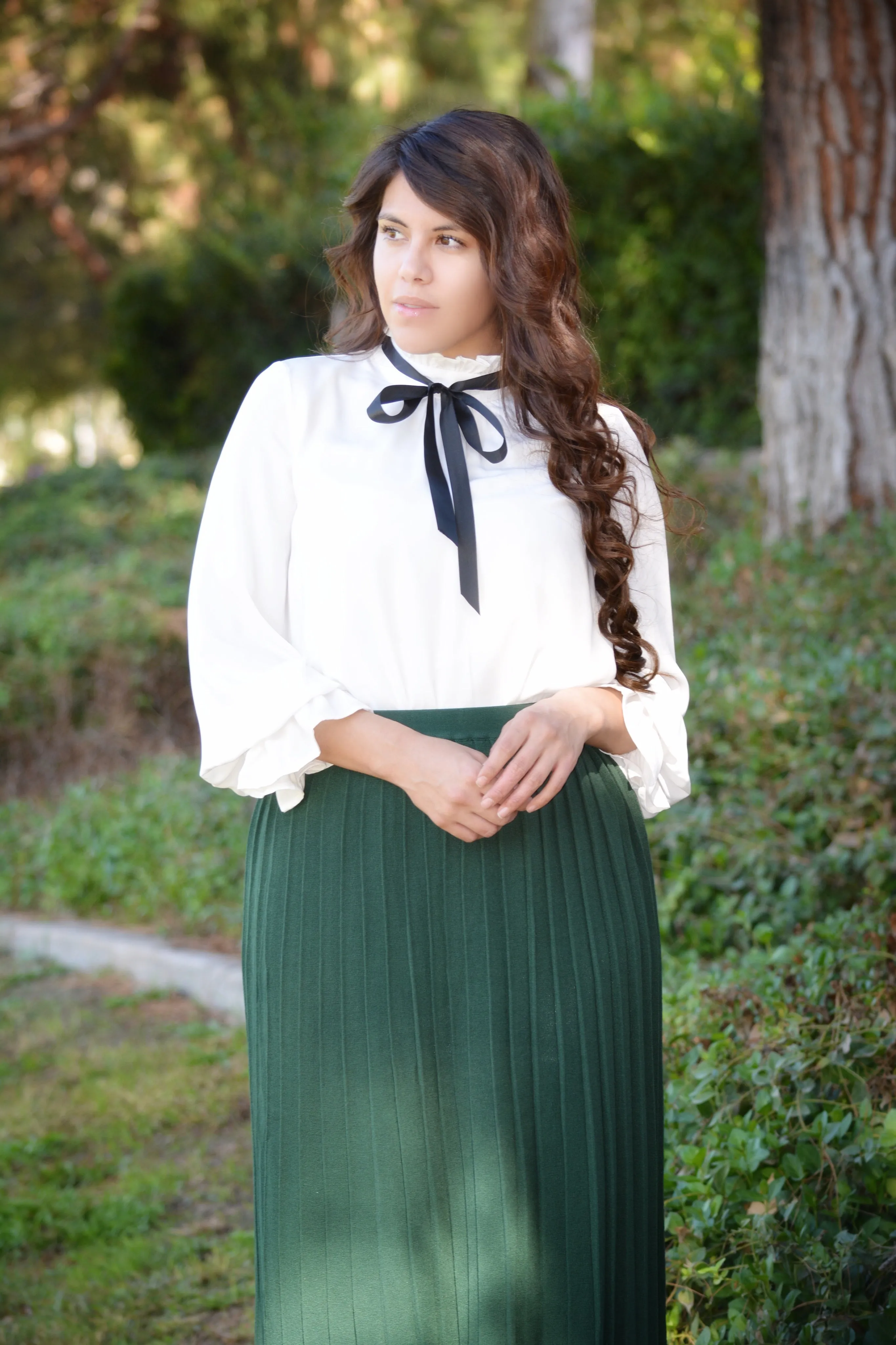Alexandria White Bow Top