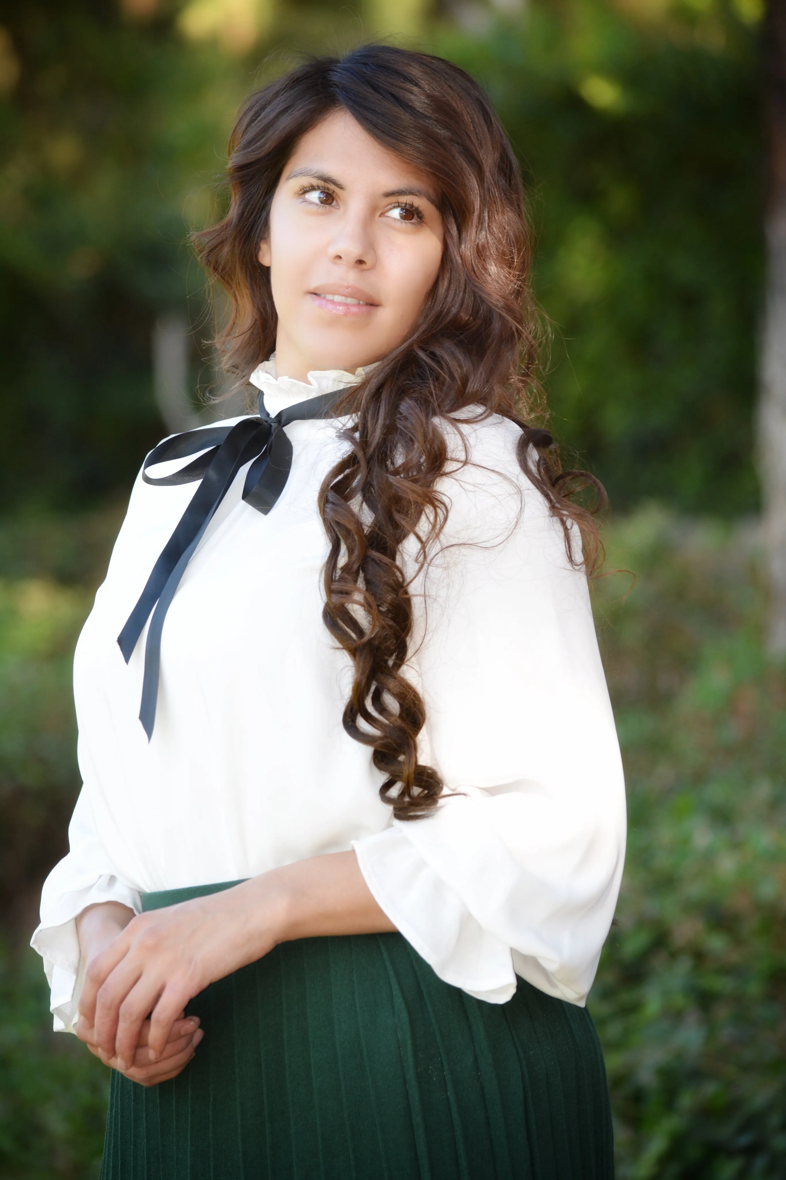 Alexandria White Bow Top