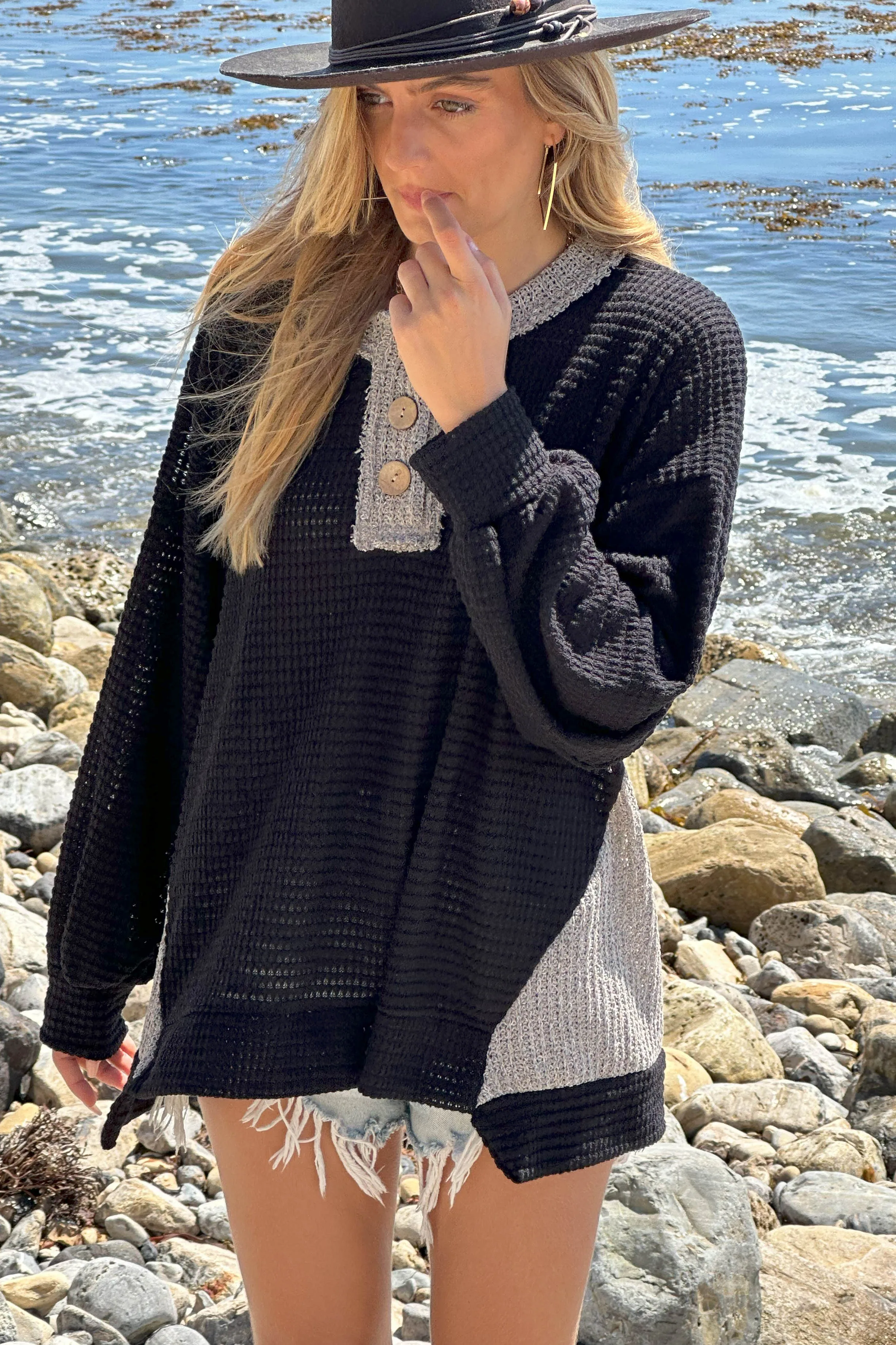 Alina Oversized Block Knit