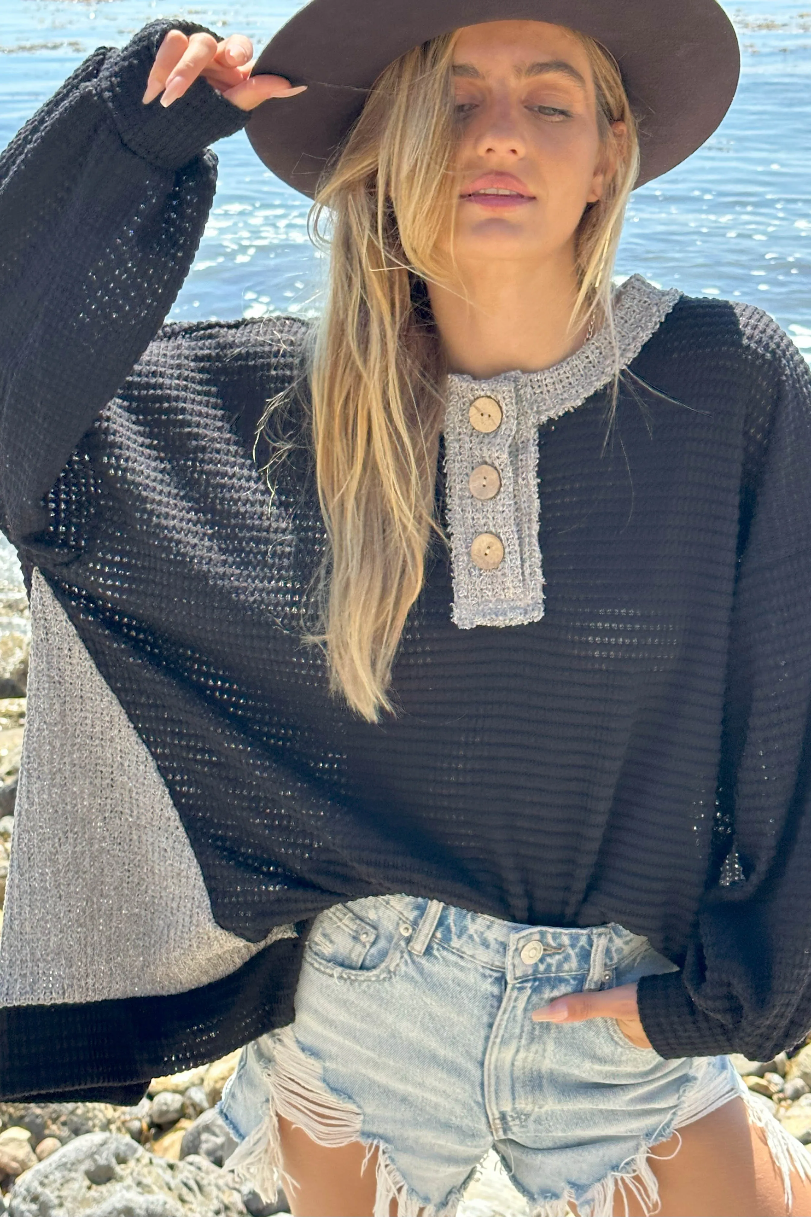 Alina Oversized Block Knit