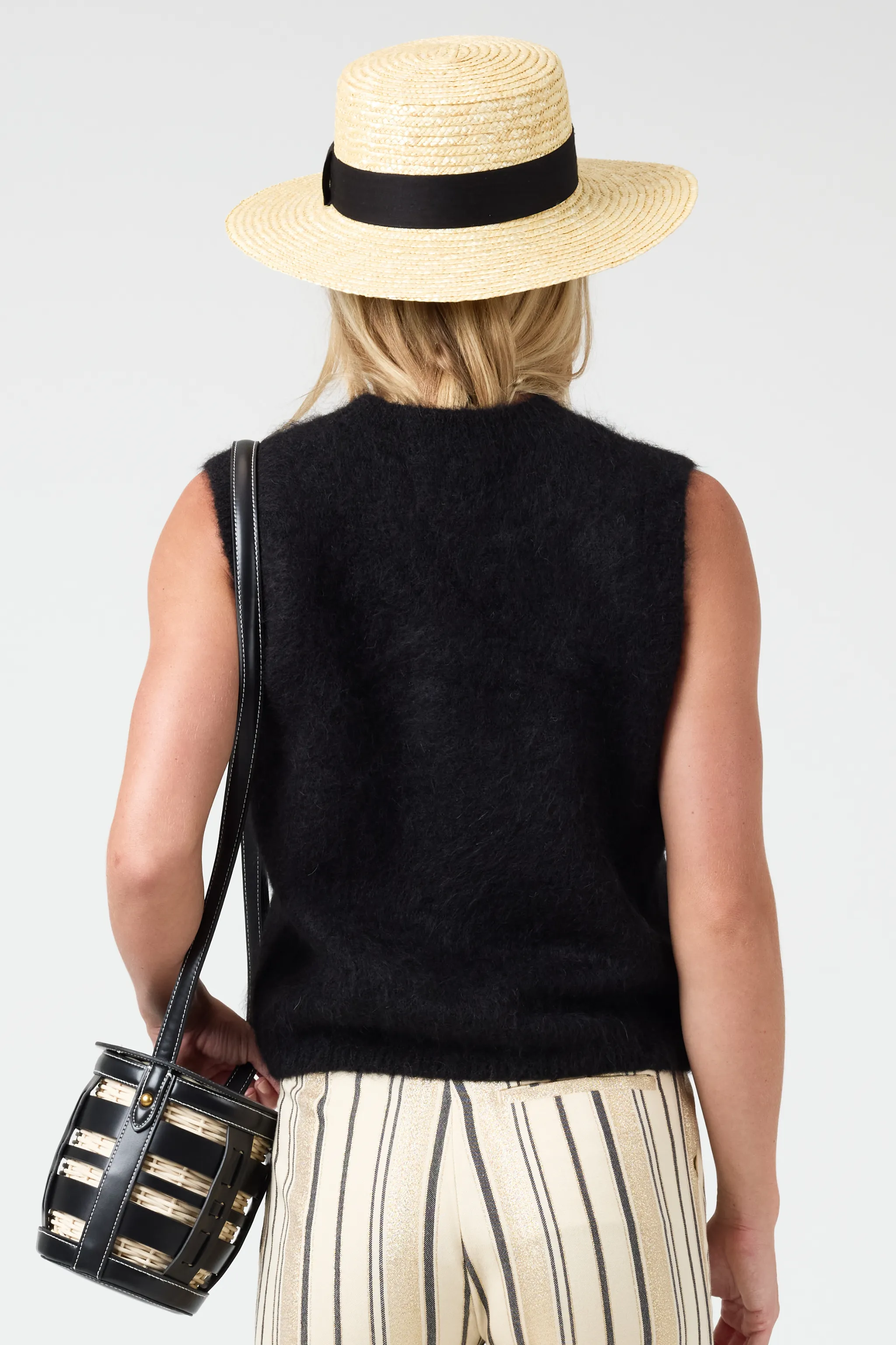 Alpaca Knitted Vest - Black