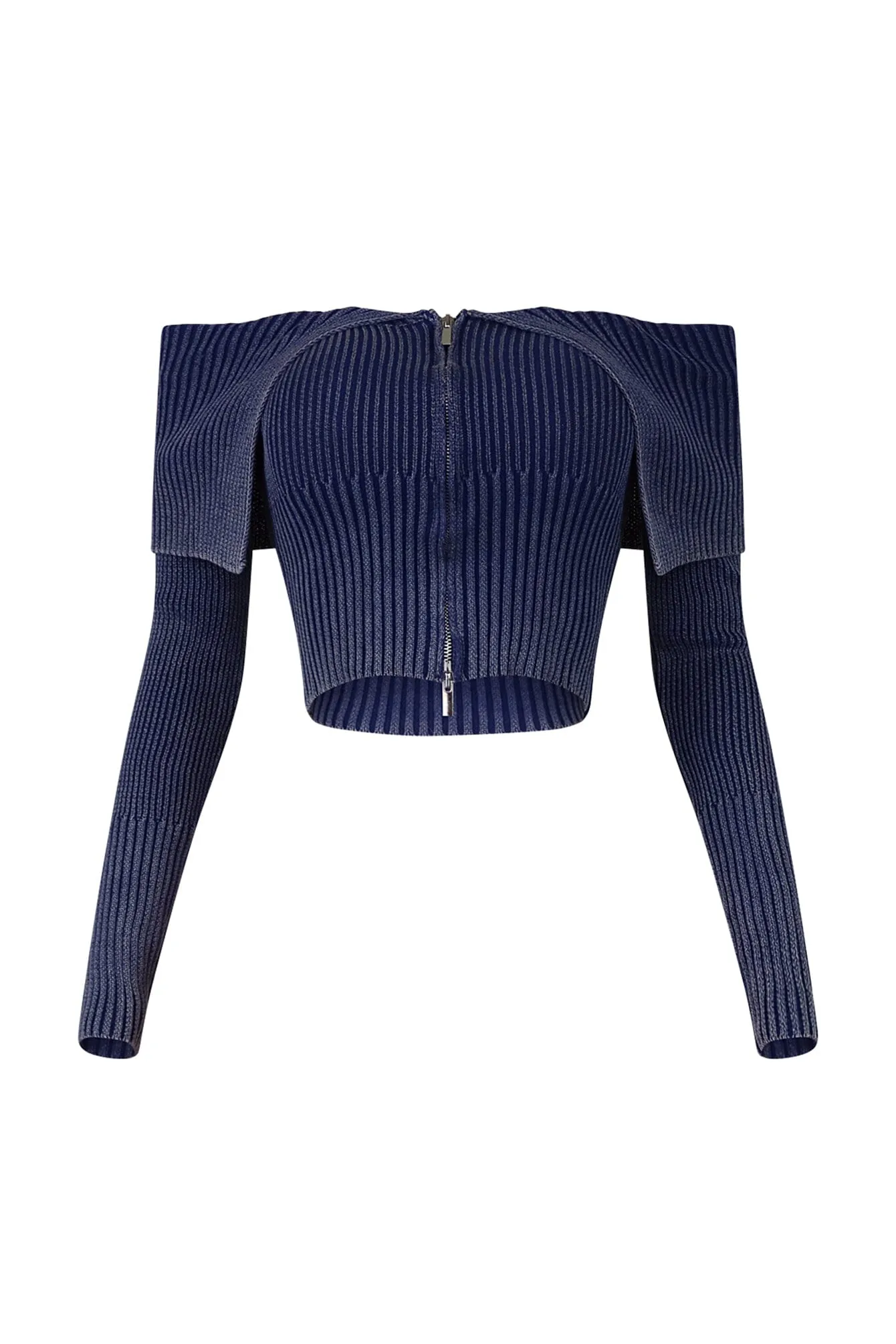 Bethany Folded Cape Zipper Sweater