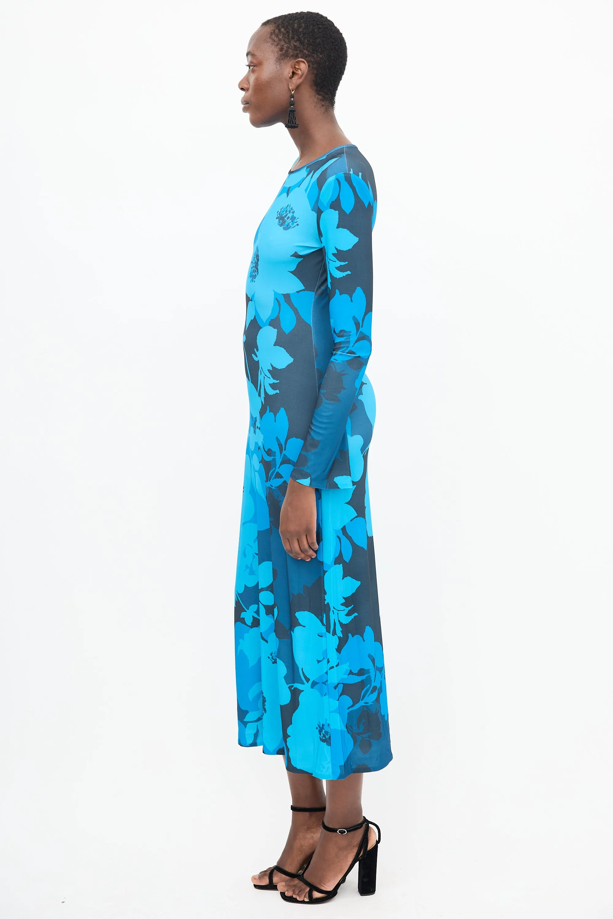 Blue Floral  Dress