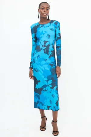 Blue Floral  Dress