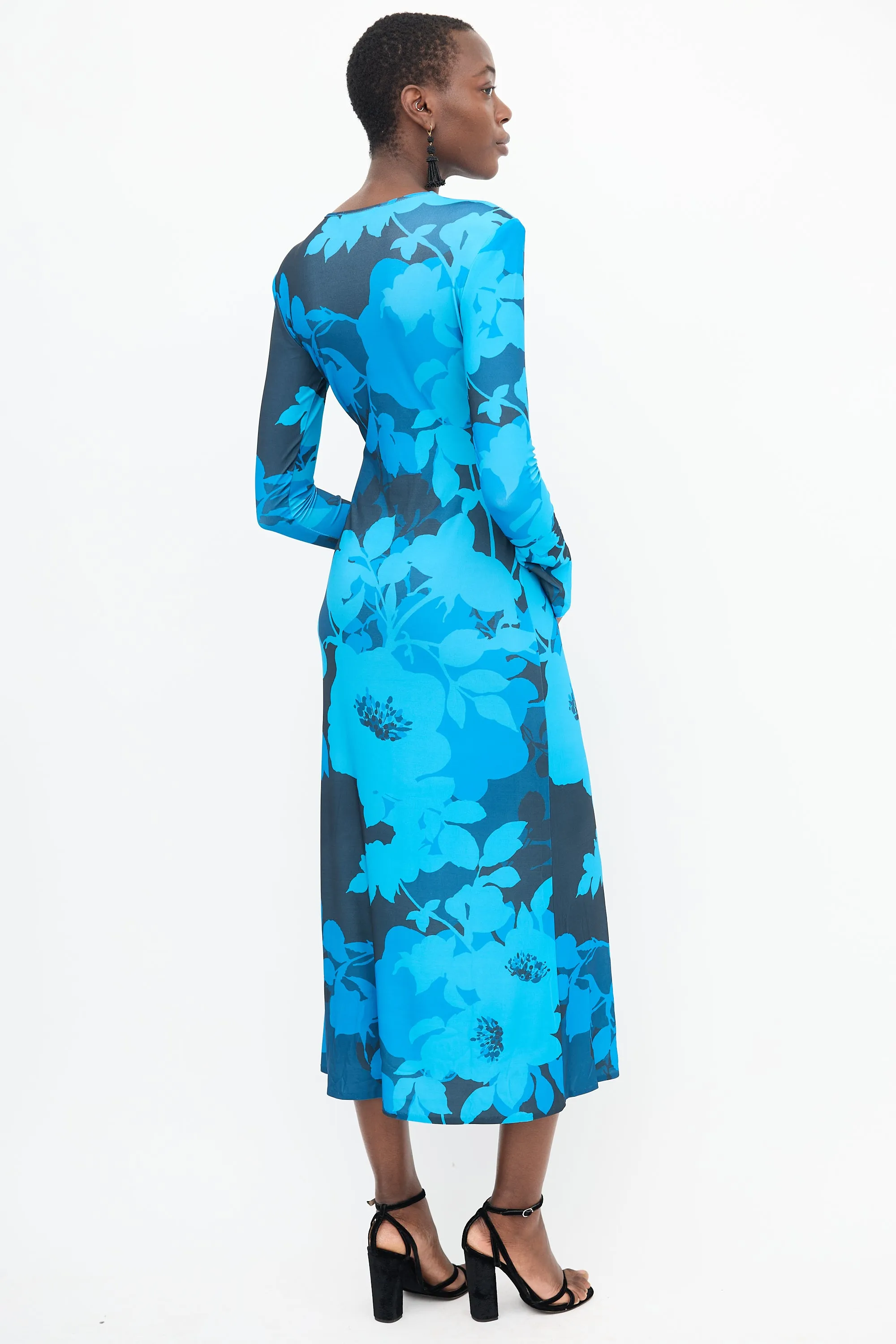Blue Floral  Dress
