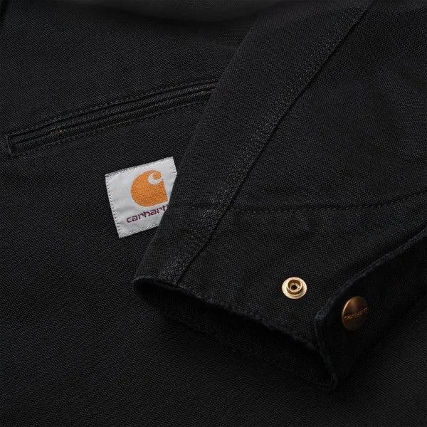 Carhartt WIP OG Detroit Jacket Black Aged Dearborn Canvas