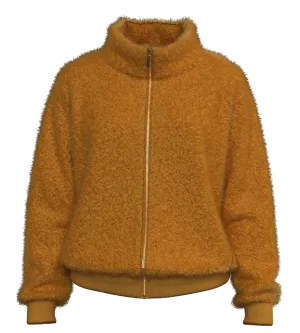 Faux Shearling Fleece Jacket - GOLDEN GLOW
