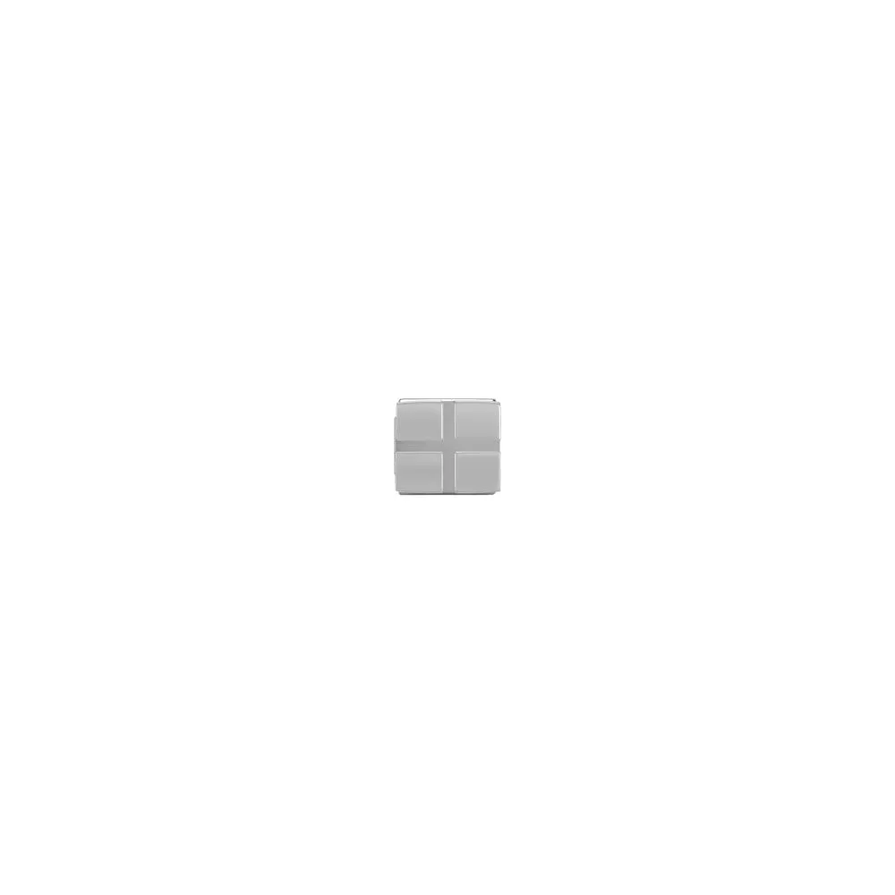 iKONS Brushed Steel Large Grid Link - 230100/03