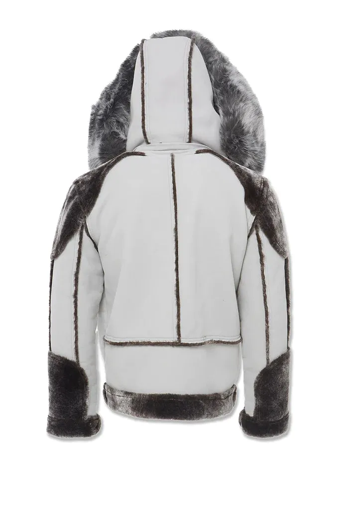 Jordan Craig - El Jefe Shearling Moto Jacket - Light Grey (91590)