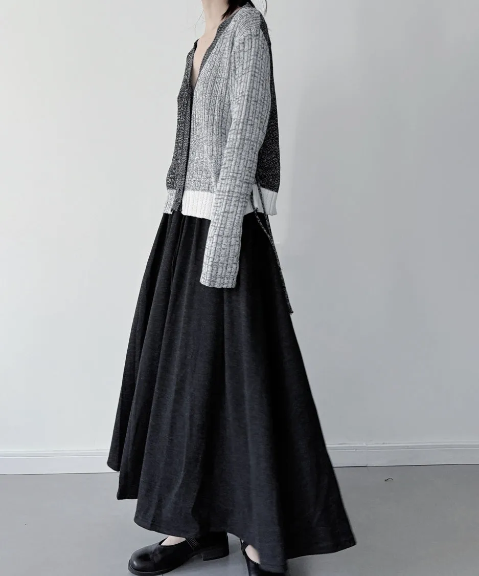 Layered Monochrome Cardigan