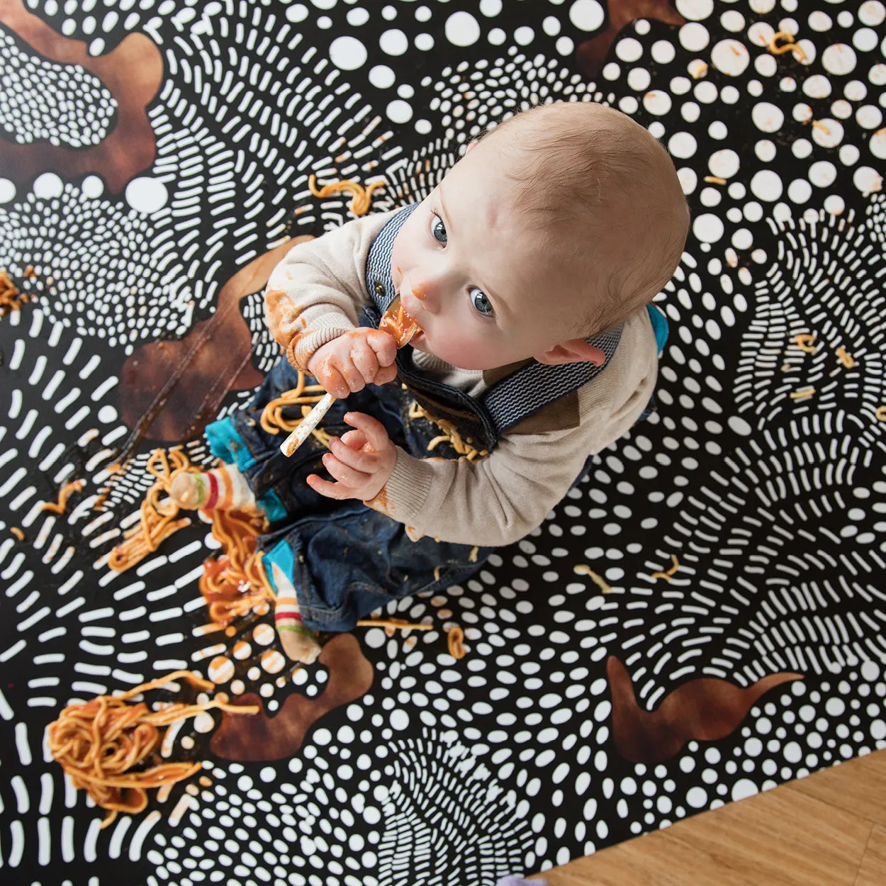 MESS MAT - Black, White & Copper