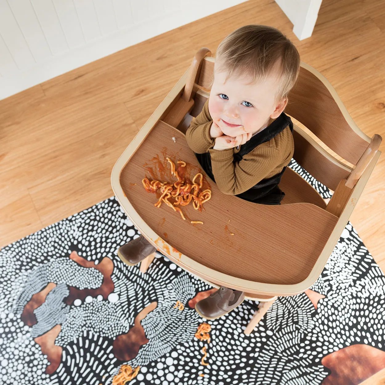 MESS MAT - Black, White & Copper