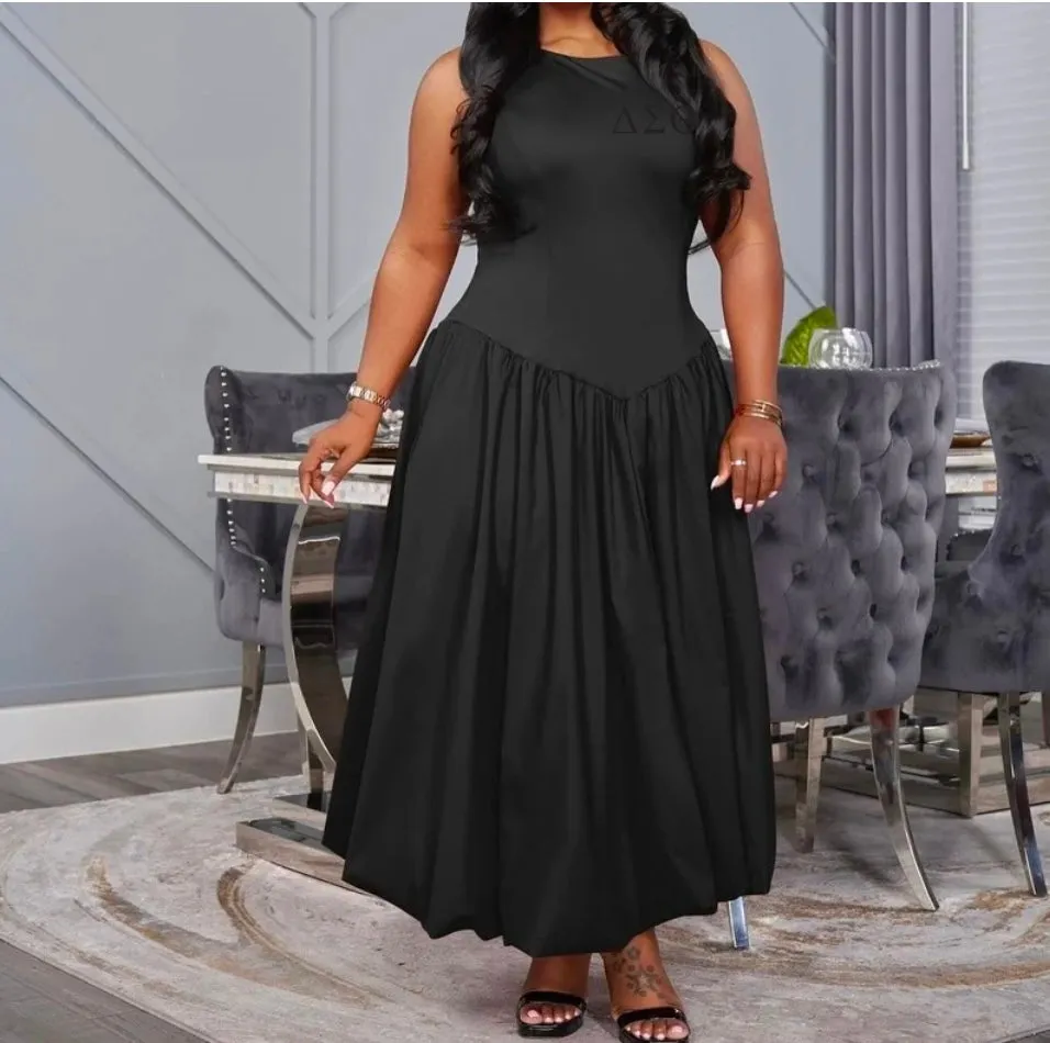 Monochrome Ballon Maxi Dress