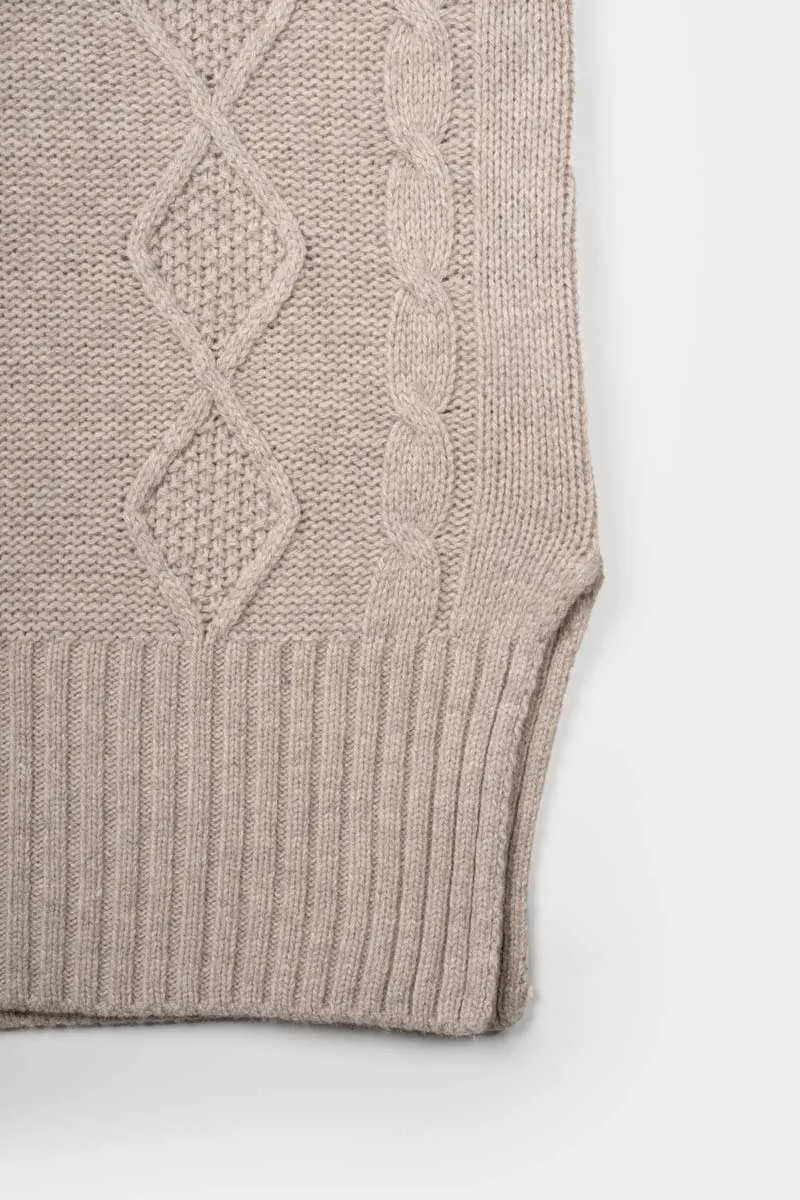Norma Recycled Wool Vest Beige