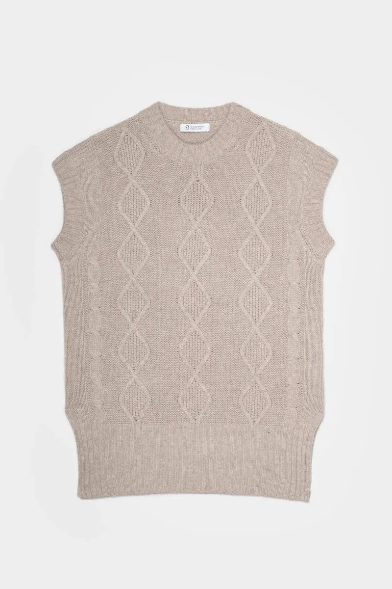 Norma Recycled Wool Vest Beige