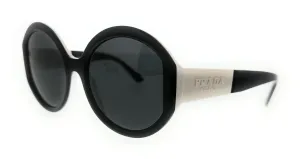 Prada 0PR 22XS YC45S0 Black/White Round Sunglasses