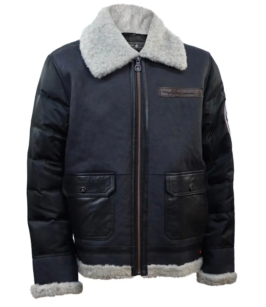 Shearling Luxe Nylon Flight Jacket