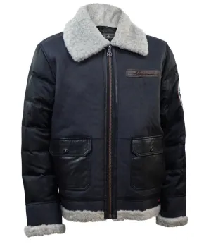 Shearling Luxe Nylon Flight Jacket