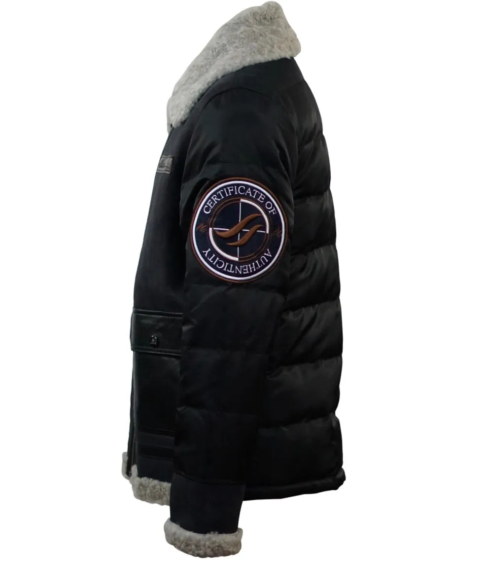 Shearling Luxe Nylon Flight Jacket