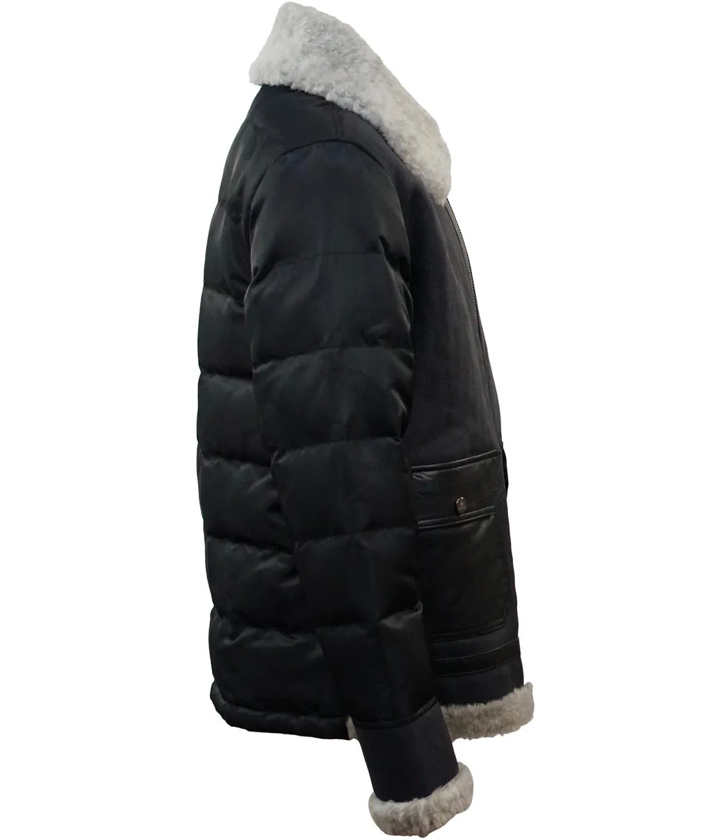 Shearling Luxe Nylon Flight Jacket