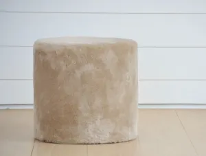 shearling ottoman in napa