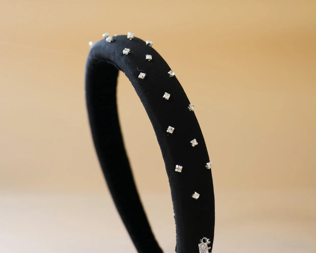 Slender Headband Black Silver 