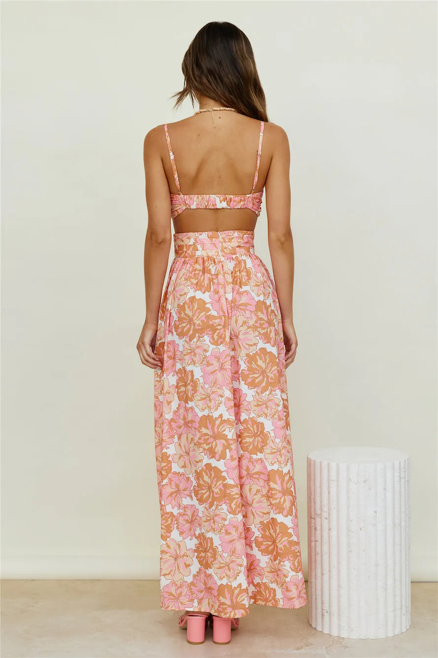 Sweet Morning Dew Maxi Skirt Orange