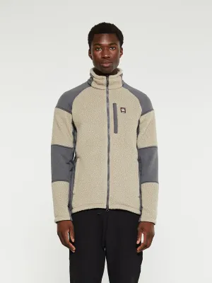 Tindur Technical Shearling Jacket in Dry Moss