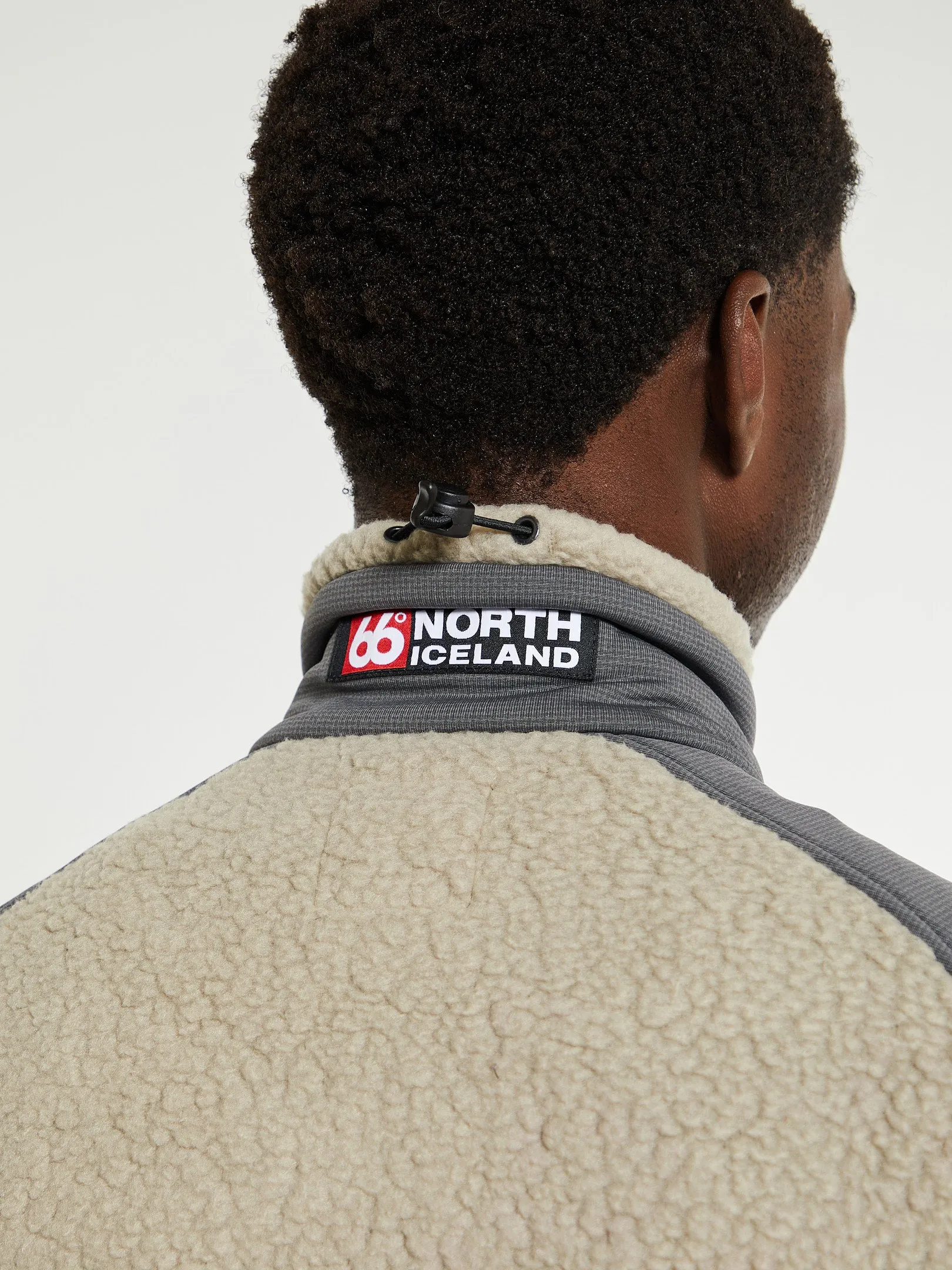 Tindur Technical Shearling Jacket in Dry Moss