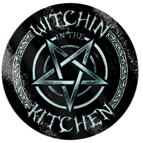 Witchin In The Kitchen Circular Glass Chopping Board