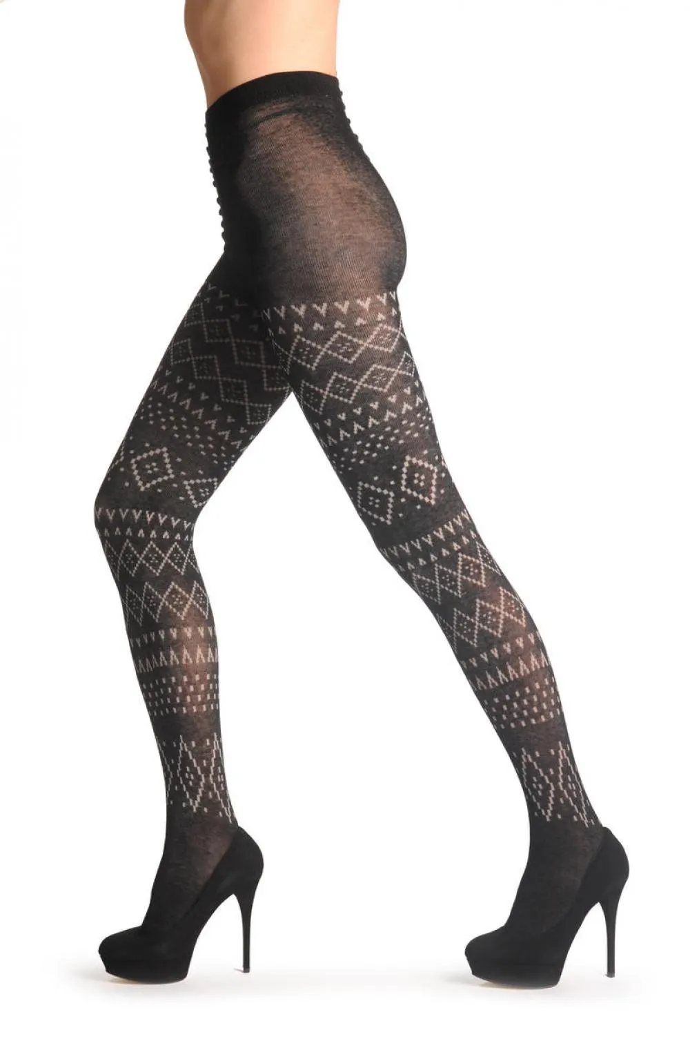 Woven Monochrome Aztec 100 Den