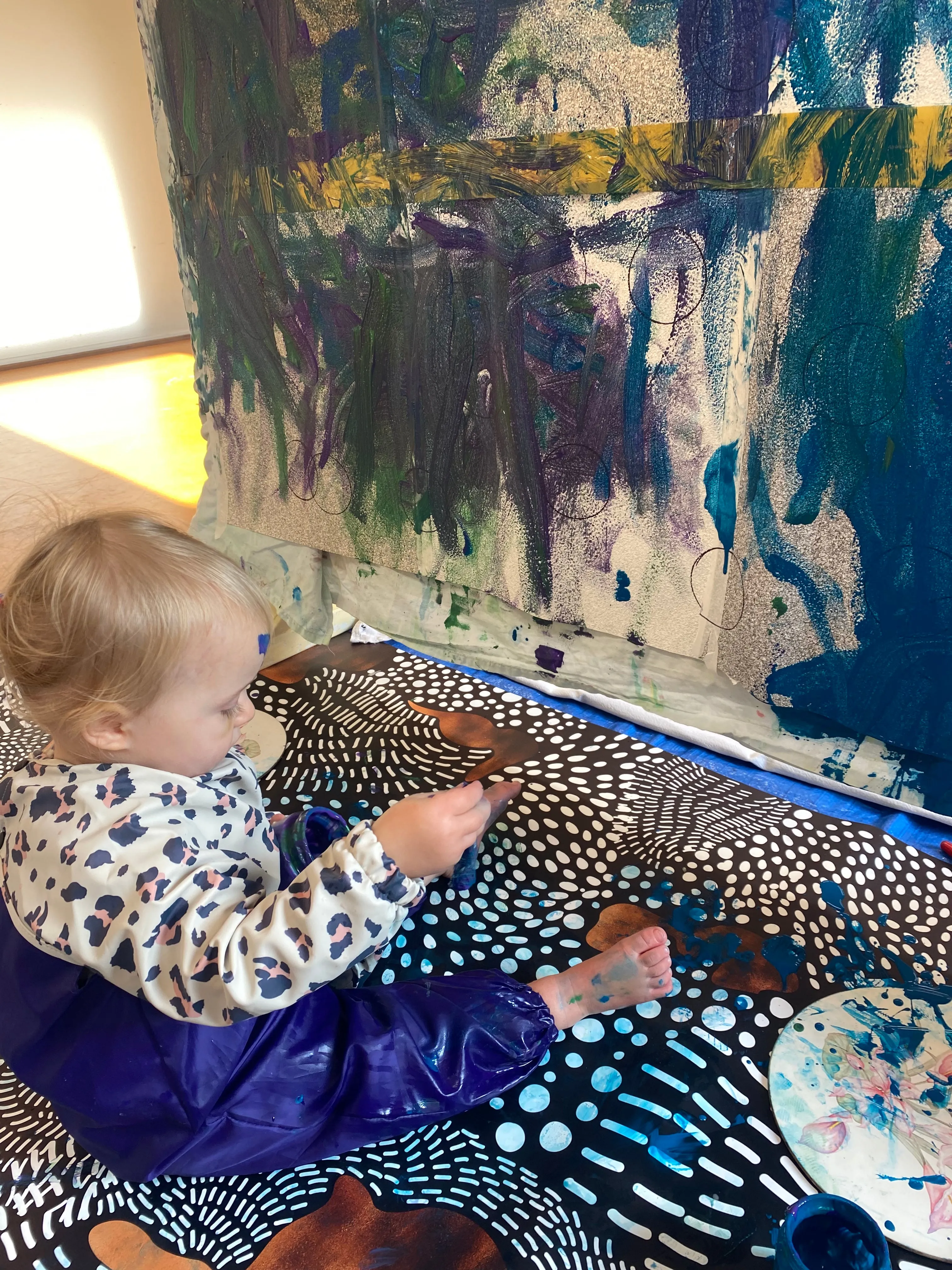 XL MESS MAT : Black, White and Copper